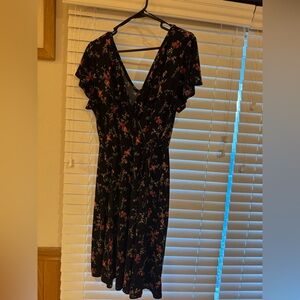Wrap dress with floral print